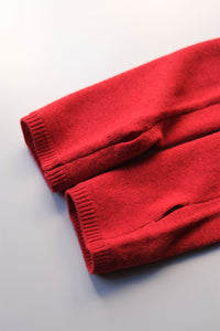 EXTRA FINE MERINO WOOL LONG ARM WARMERS / RED