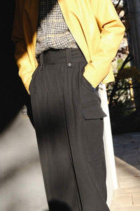 HEAVY WOOL GABARDINE GURKHA CARGO PANTS .11 / BLACK