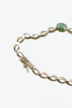 画像をギャラリービューアに読み込む, MADE IN MEXICO 14K GOLD BRACELET w/GREEN STONE 3.11G / GOLD