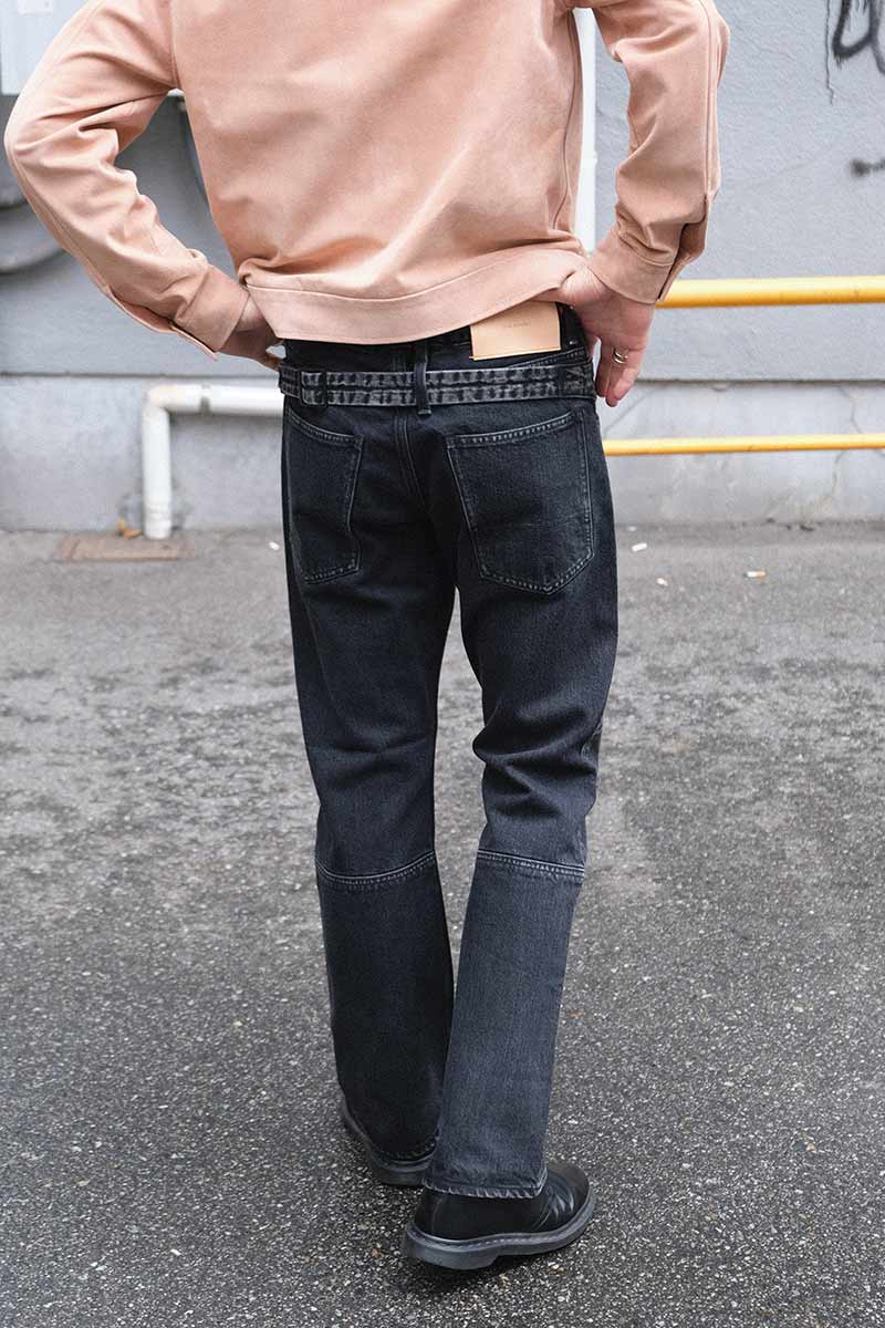 SLIM FLARE DENIM PANTS -Sharon- .06【WASH BLACK】 – SUBLATIONS