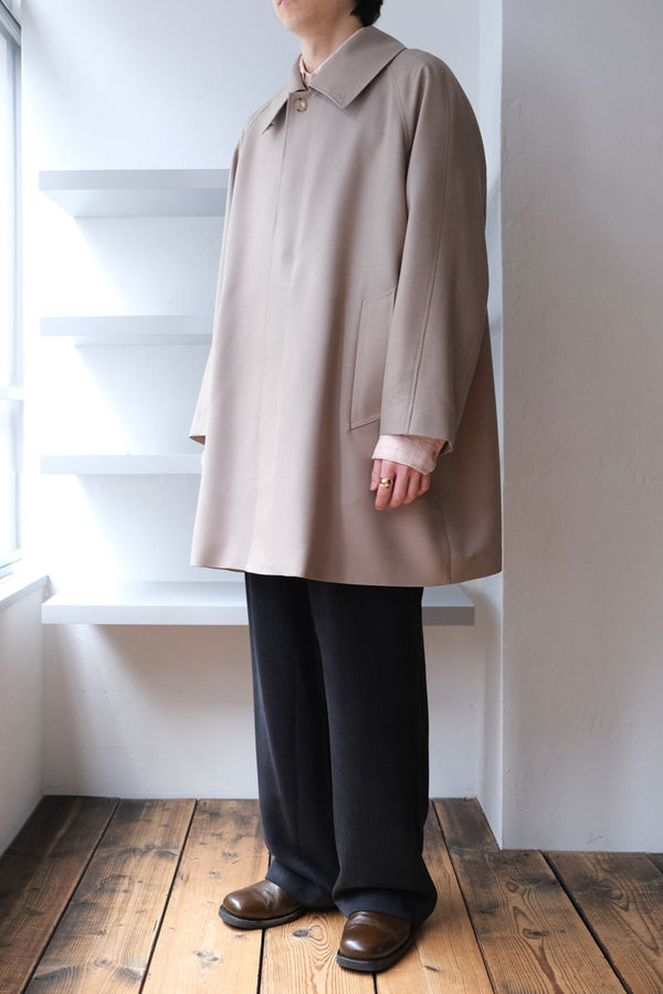 SHORT MAC WOOL/KID MOHAIR OXFORD / BEIGE [神戸店]
