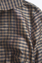 画像をギャラリービューアに読み込む, YL BY YAIR | 90'S MADE IN USA L/S GINGHAM CHECK SILK ZIP SHIRT / BROWN/BLACK [USED]