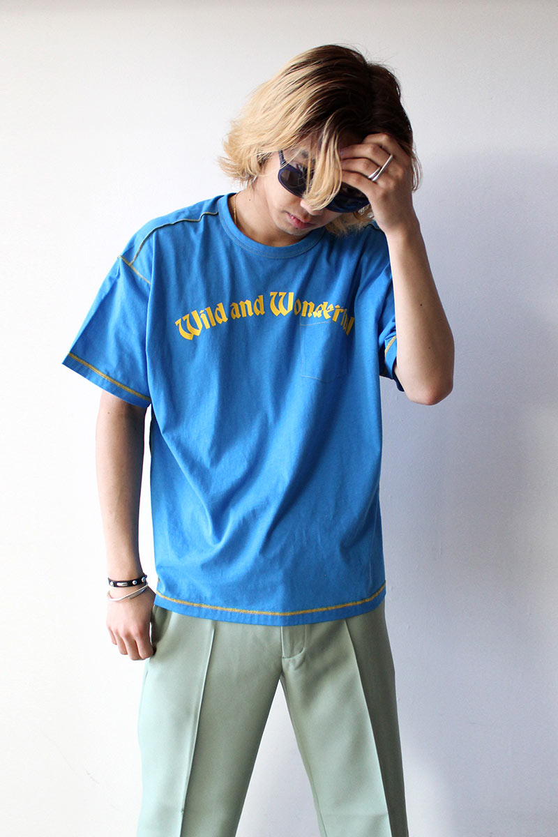 STOCKHOLM SURFBOARD CLUB | BOX TEE / BLUE ロゴプリントTシャツ