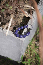 Load image into Gallery viewer, DICKE PERLEN SHORT KEYHOLDER / BLUEBERRY