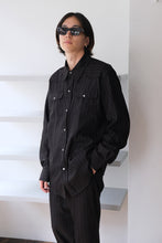 Load image into Gallery viewer, FRONTIER SHIRT / BLACK CHALK STRIPE
