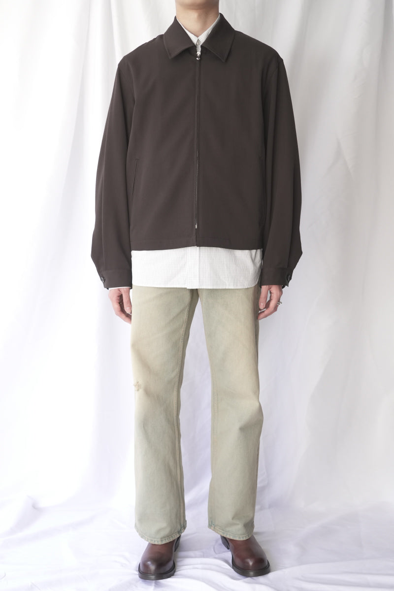 SPORTS JACKET WASHED WOOL GABARDINE / BROWN [神戸店]