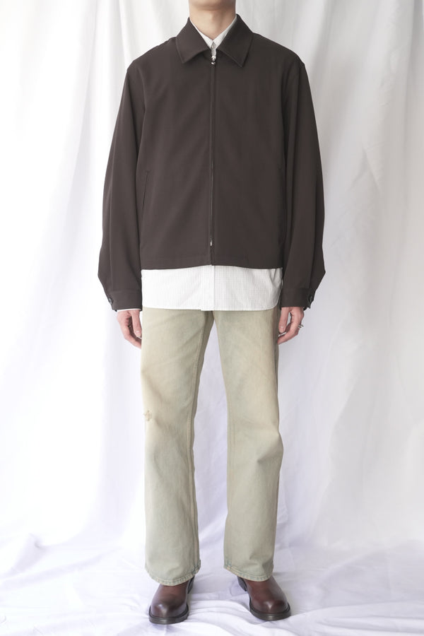 SPORTS JACKET WASHED WOOL GABARDINE / BROWN [神戸店]