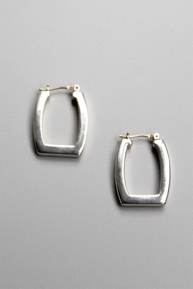 925 SILVER EARRINGS w/14K POSTS / SILVER/GOLD