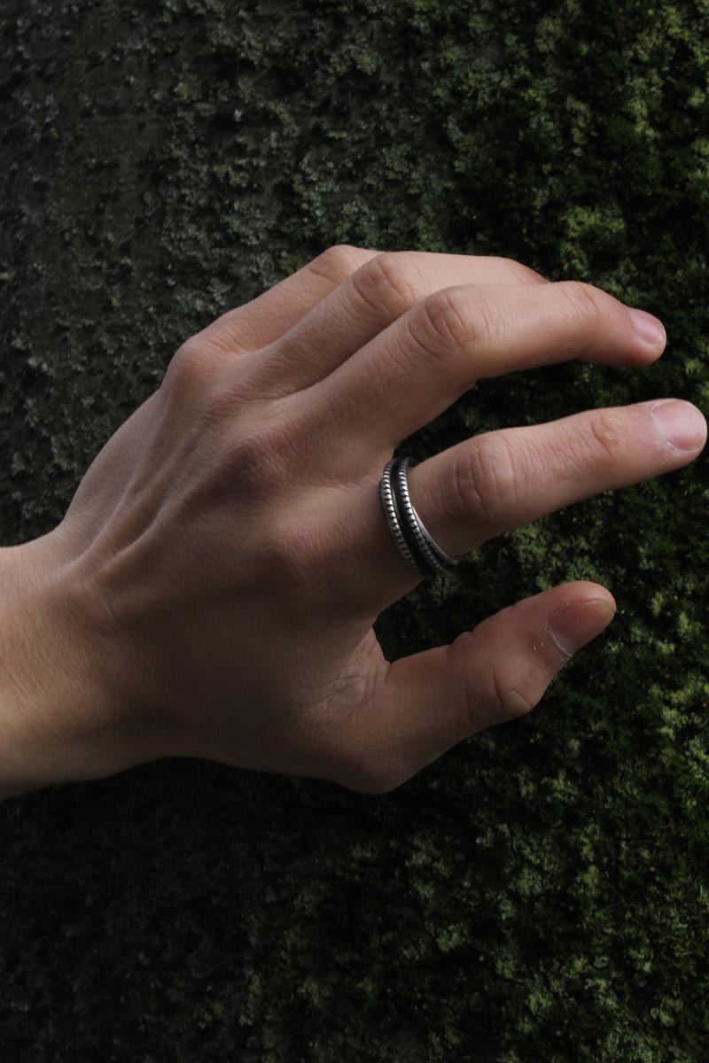 RING WOUND TRACE /  STERLING SILVER