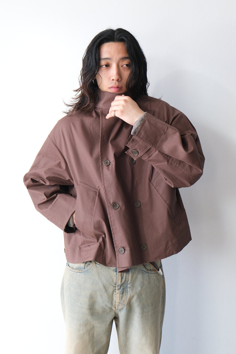 S17 NO.286 CROPPED OVERSIZED JACKET / BROWN COATED [가나자와점]