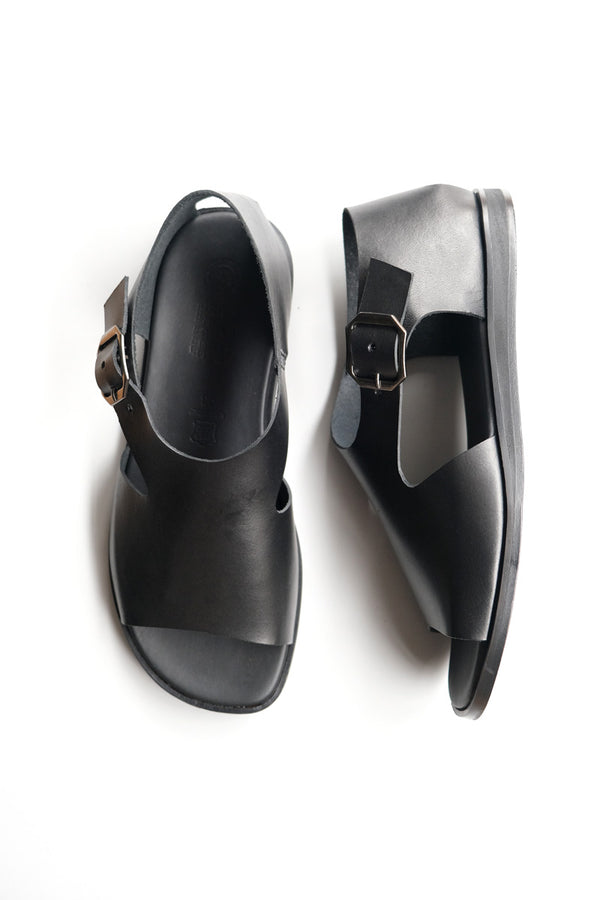 4479 ZEPPA LEATHER SANDALS / NERO