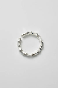ALMOST RING THIN / CARVED SILVER
