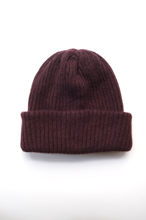 CASHMERE KNIT / WINE BROWN