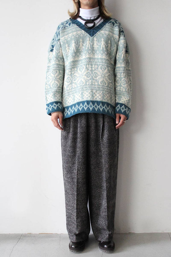 KNITTED HOCKEY SWEATER / MINT GREEN [20%OFF]