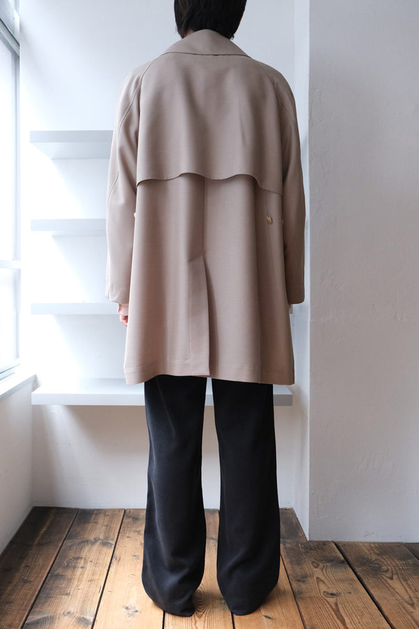 SHORT MAC WOOL/KID MOHAIR OXFORD / BEIGE [神戸店]