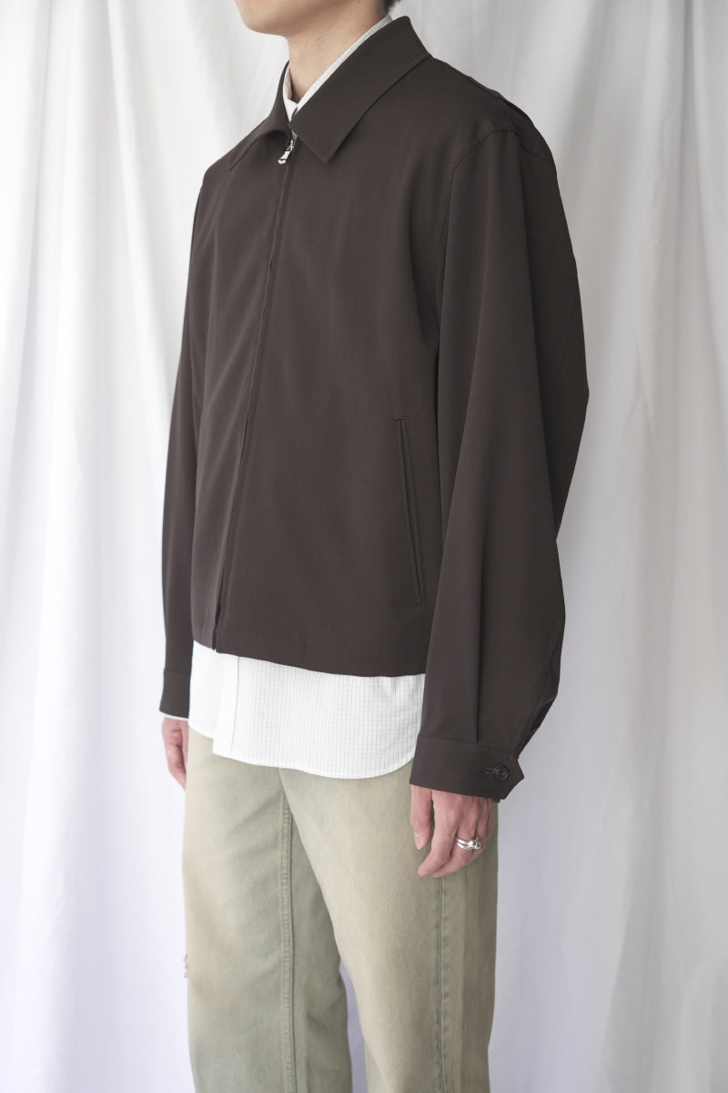 SPORTS JACKET WASHED WOOL GABARDINE / BROWN [神戸店]