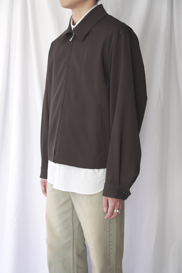 SPORTS JACKET WASHED WOOL GABARDINE / BROWN [神戸店]