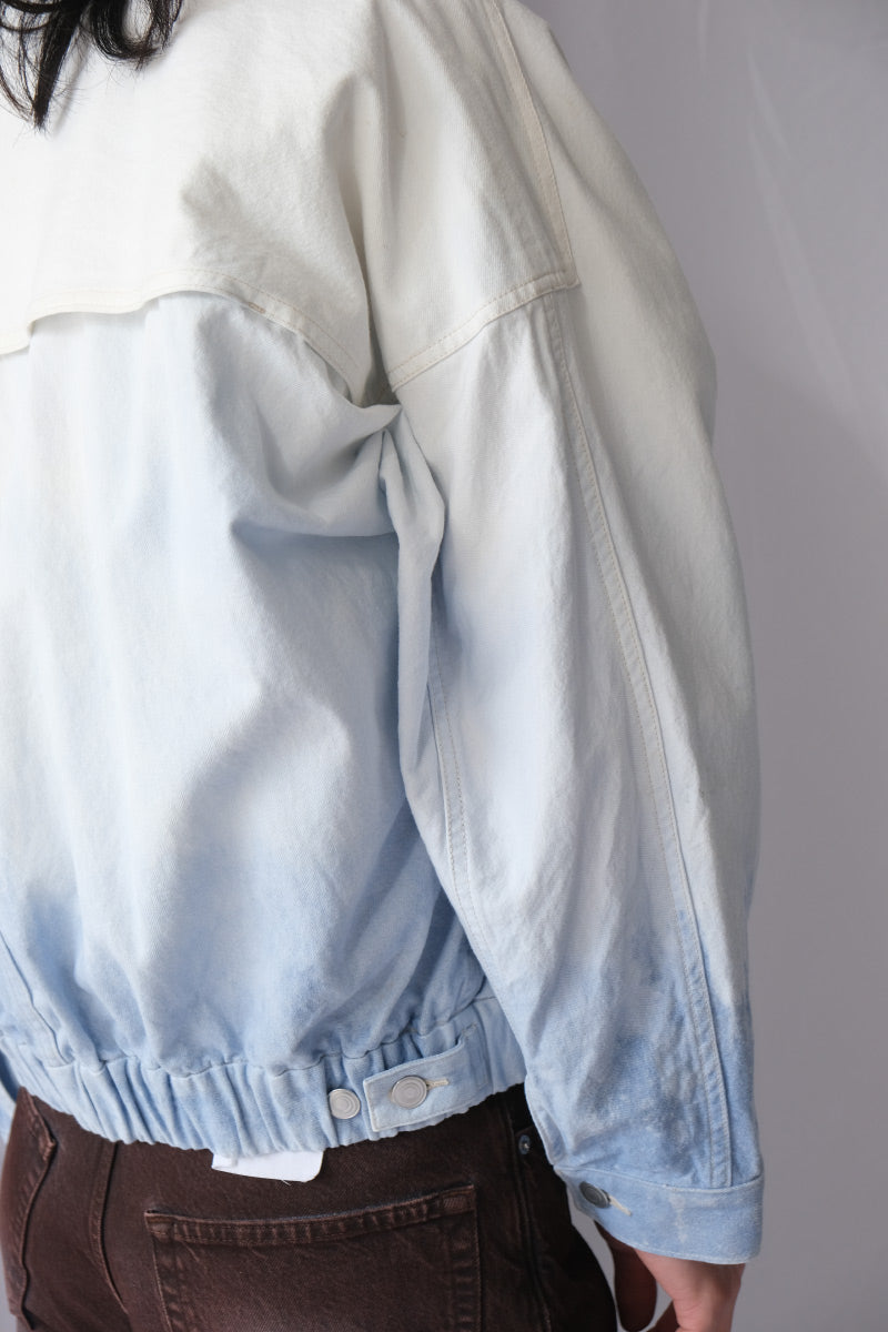 SHIBORI-BASSEN DENIM JACKET / BLEACH