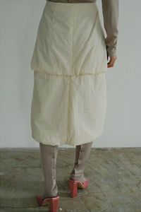 DETACHABLE BALLOON PADDED SKIRT / CREAM