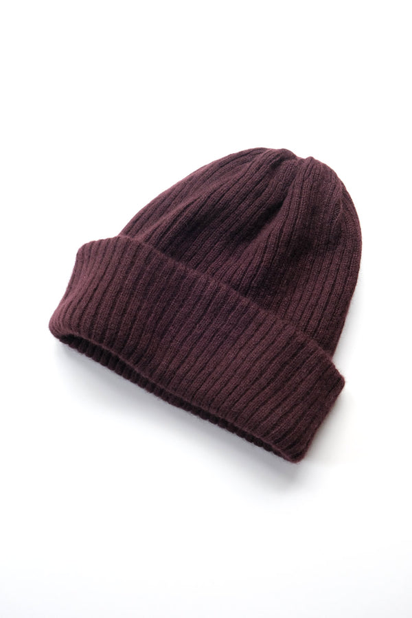 CASHMERE KNIT / WINE BROWN