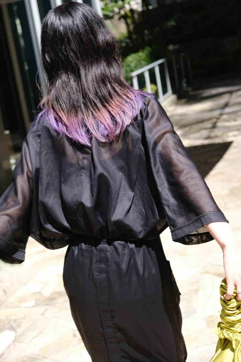 TRUNK SHIRT / BLACK ORGANZA [40%OFF]