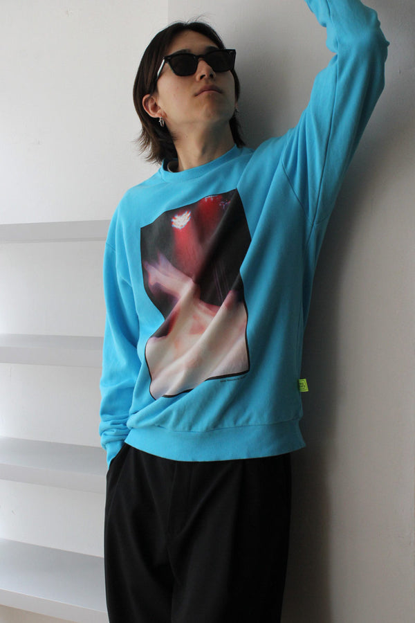 ITTETSU MATSUOKA - 'YASASHIIDAKE 3' CREW NECK TURQUOIS [60%OFF]