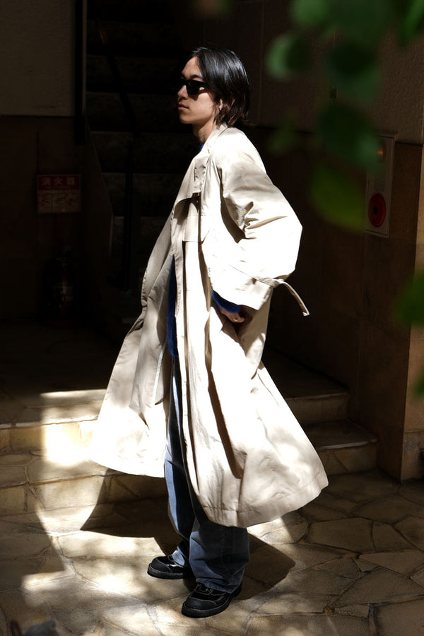 FOOD WASTE DYED CANVAS COAT / BEIGE [50%OFF]