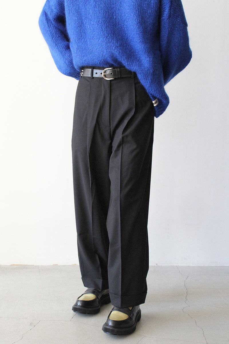 CORDERA | TAILORING MASCULINE PANTS / BLACK Double wide