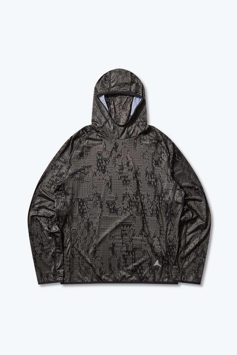 LAKI MELTED PRINT UV HOODIE / OLIVE