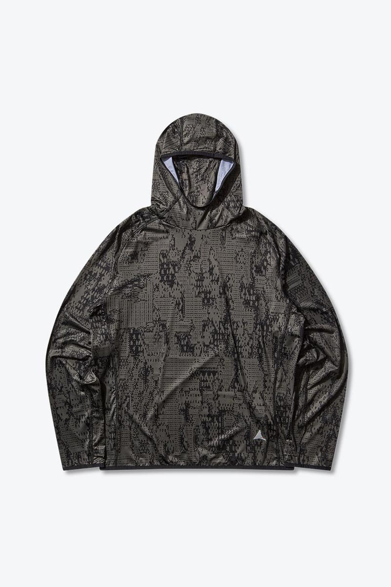 LAKI MELTED PRINT UV HOODIE / OLIVE