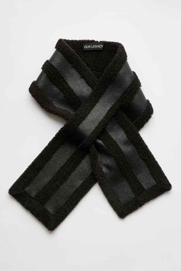BLIZZARD SCARF / DARK BROWN AVIATOR SHEARLING [20%OFF]