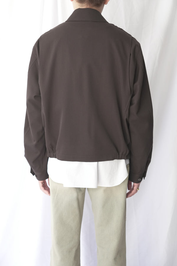 SPORTS JACKET WASHED WOOL GABARDINE / BROWN [神戸店]