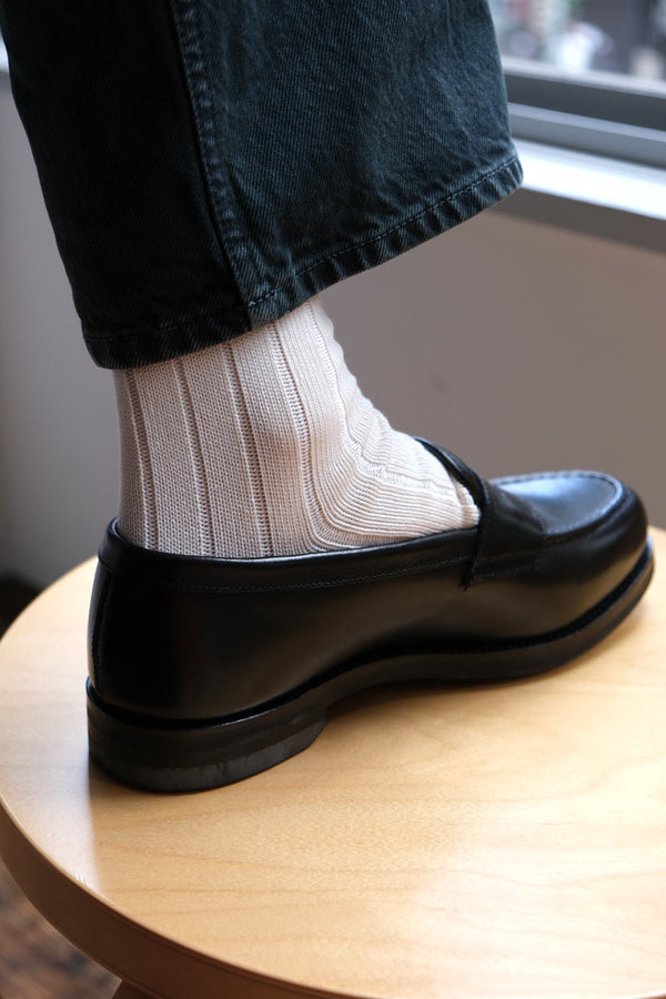 COTTON RIB HI-SOCKS / OFF WHITE