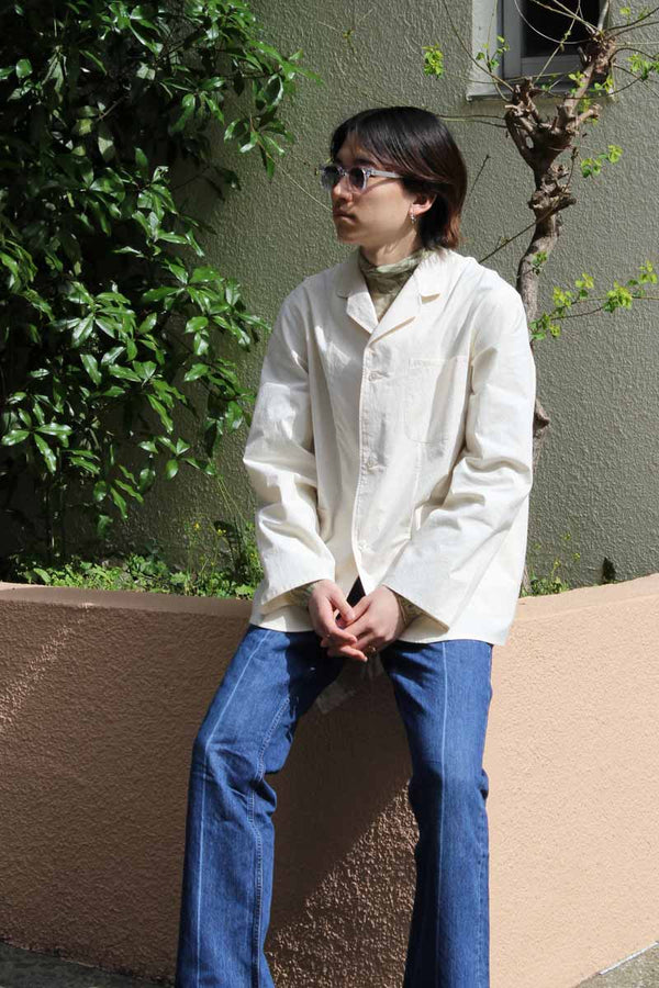 SINGLE JACKET-100%COTTON / OFF WHITE [60%OFF]