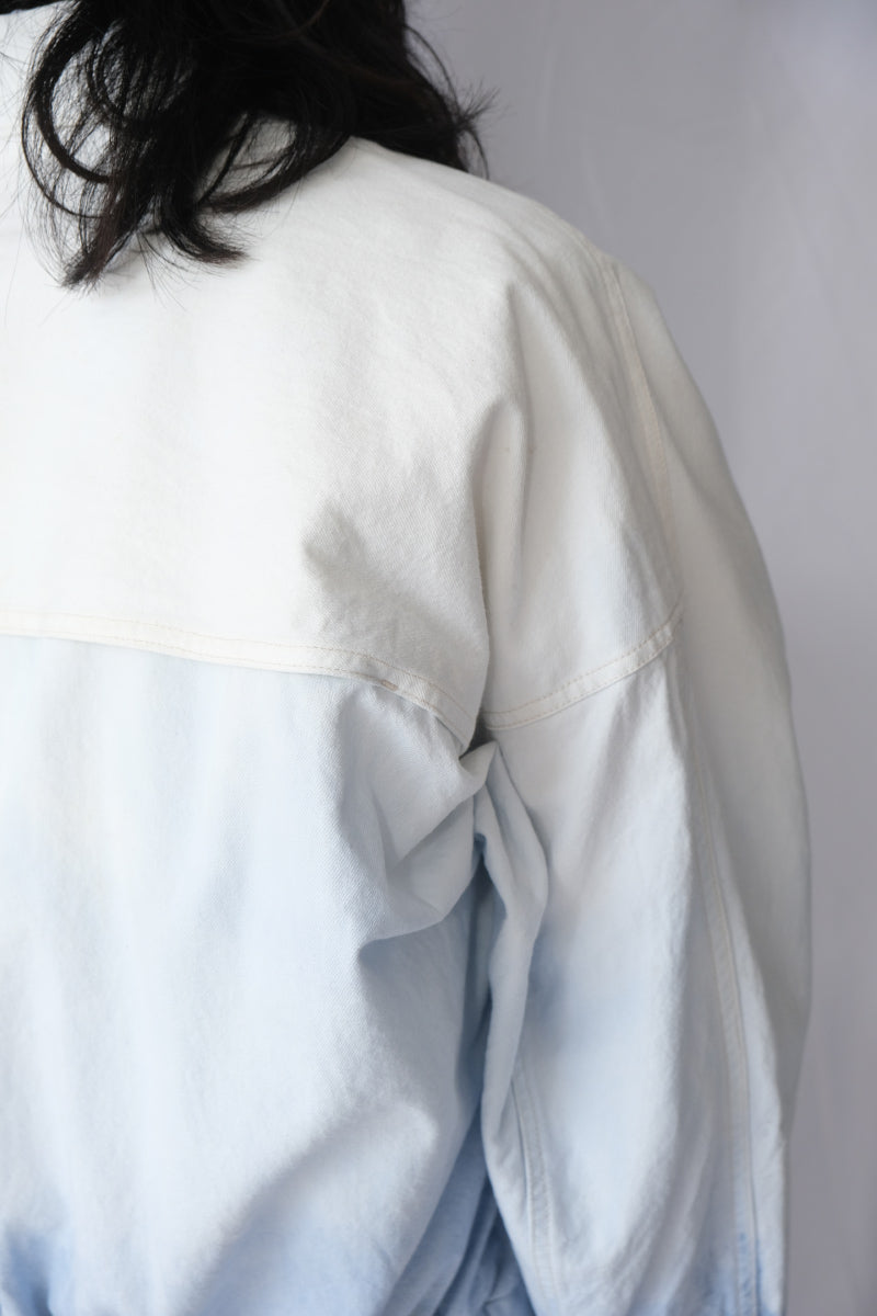 SHIBORI-BASSEN DENIM JACKET / BLEACH