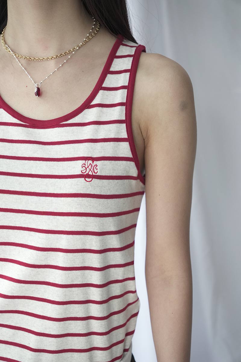 HARP TANKTOP / RED STRIPE