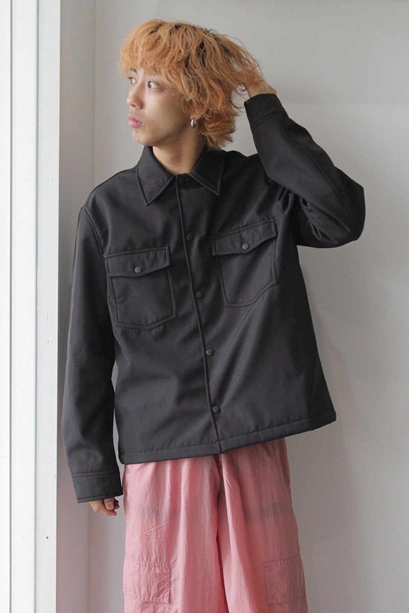 EVENING COACH JACKET / BLACK FLEECY TECH [20%OFF]