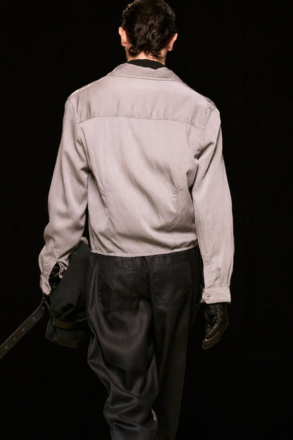 SIFT ZIP SHIRT / WARM GRAVEL WARMTH VISCOSE [Scheduled for Autumn/Winter 2026 arrival]
