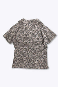 ANNA AND FRANK | 90' S S/S LEOPARD PATTERN SILK SHIRT / MULTI [USED]