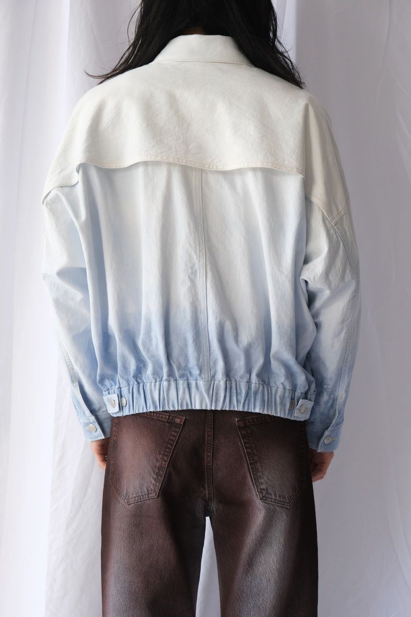 SHIBORI-BASSEN DENIM JACKET / BLEACH