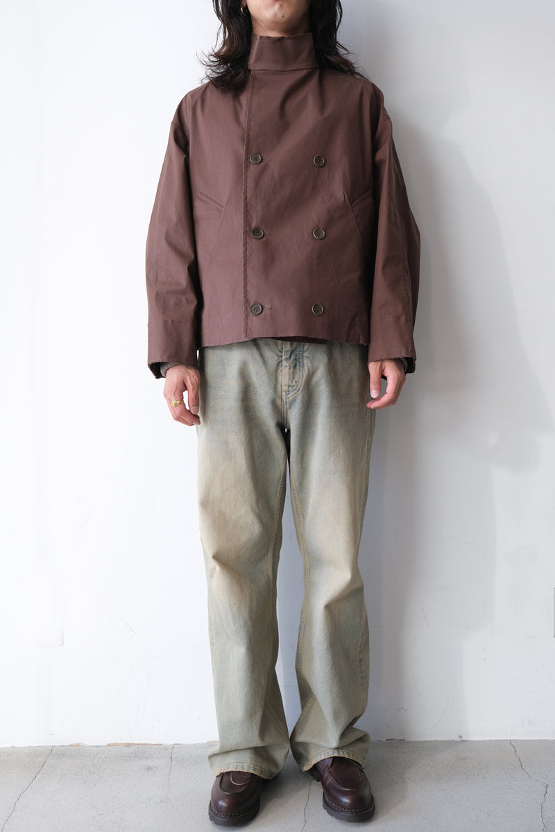 S17 NO.286 CROPPED OVERSIZED JACKET / BROWN COATED [가나자와점]