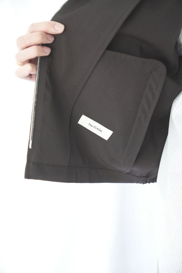 SPORTS JACKET WASHED WOOL GABARDINE / BROWN [神戸店]