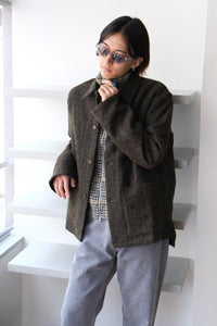 OUR LAGACY | HAVEN JACKET / BLACK/MOSS FUZZ WOOL メランジウール ...
