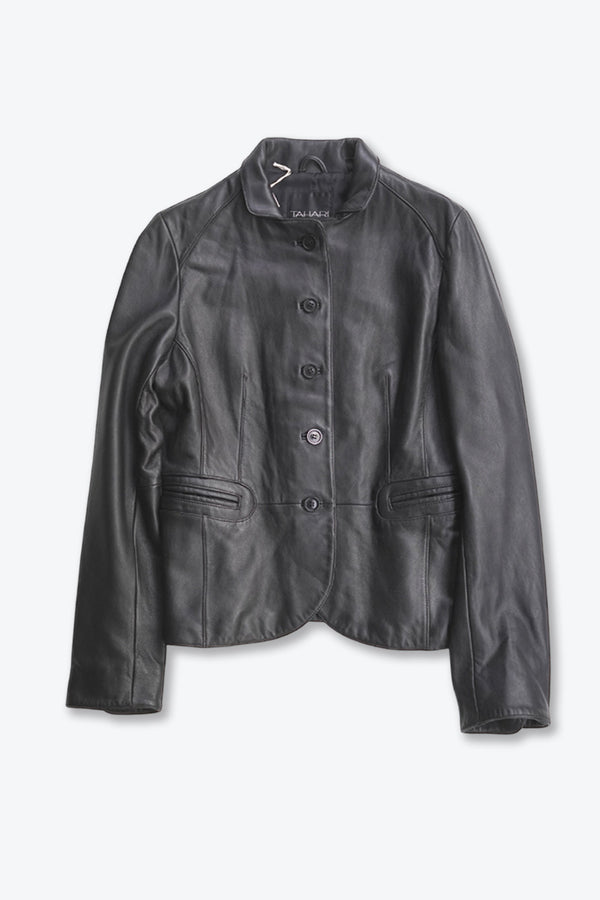 TAHARI | 90'S GENUINE LEATHER JACKET [USED]