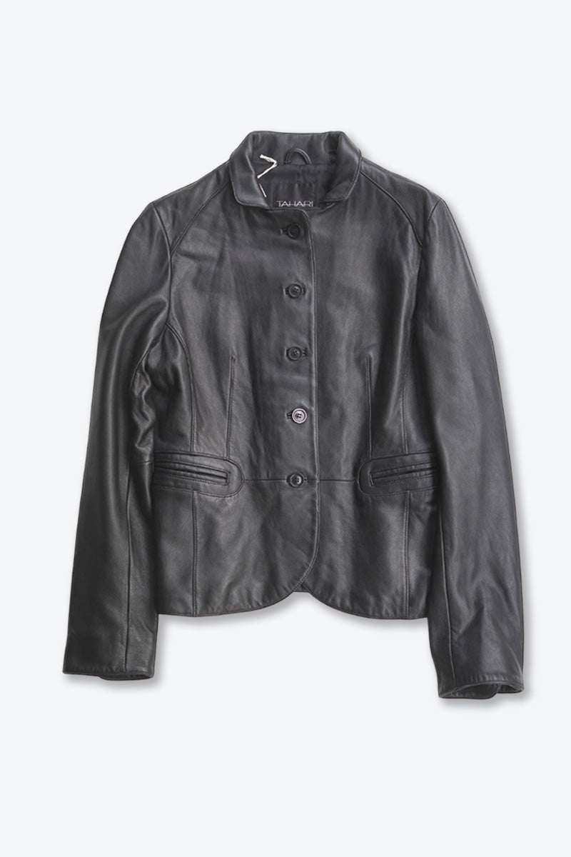 TAHARI | 90'S GENUINE LEATHER JACKET [USED]