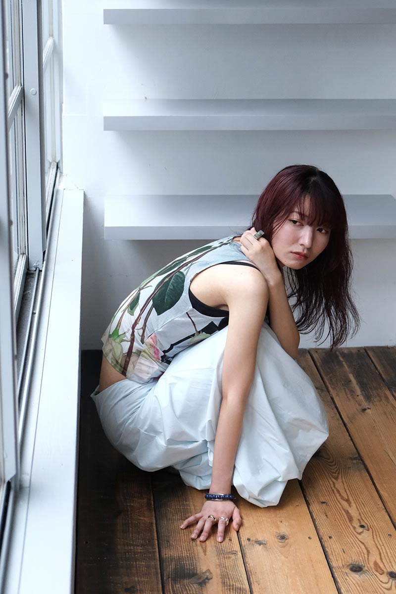 paloma wool 花柄ストライプ ベアトップ グレー PALOMA WOOL | パロマウール 公式通販サイト STOCK(ストック