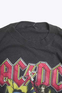 NO BRAND | MADE IN USA 88'S ACDC BLOW UP YOUR VIDEO TOUR SINGLE STITCH T-SHIRT / BLACK [USED]