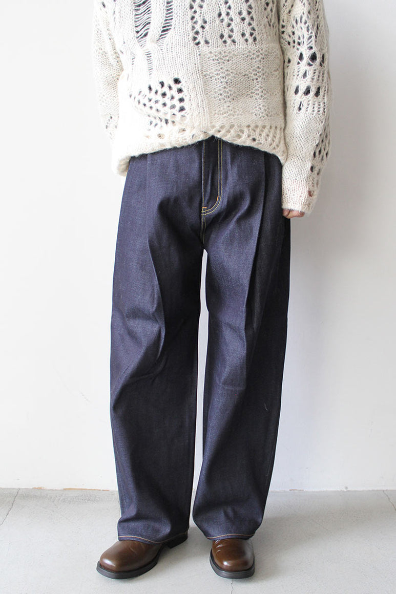 2TUCK WIDE DENIM PANTS -ENTASIS Mk-Ⅱ- .10 / RIGID INDIGO