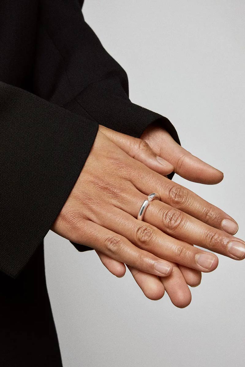 ALMOST RING THICK / POLISHED SILVER