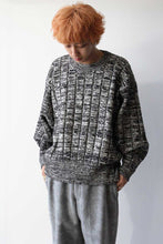 画像をギャラリービューアに読み込む, WO/CO MELANGE SWEATER / IVORY X BLACK